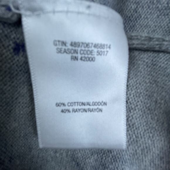 Basic Edition Sweater Womens Medium Gray Purple Floral Long Sleeve Y2K Boho - Picture 5 of 6